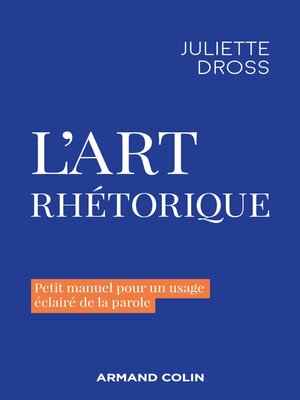 cover image of L'art rhétorique